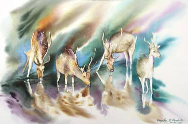 Original Fine Art Animal Paintings by Deepika Ramshetty