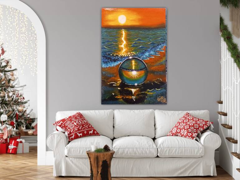 Original Photorealism Beach Painting by Saniya Jilani