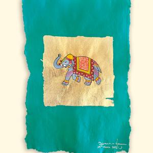 Turquoise Gold Haathi