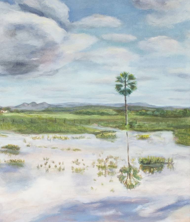 Original Impressionism Landscape Painting by AméRico De Carvalho E Sousa
