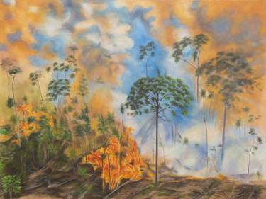 Print of Realism Tree Paintings by Américo de Carvalho e Sousa