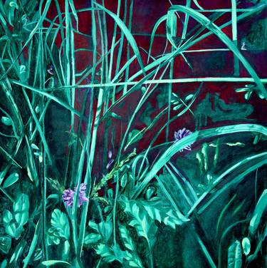 Original Abstract Botanic Painting by Katarina Holbrough