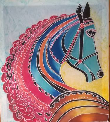 Original Horse Painting by Cinzia Belloni