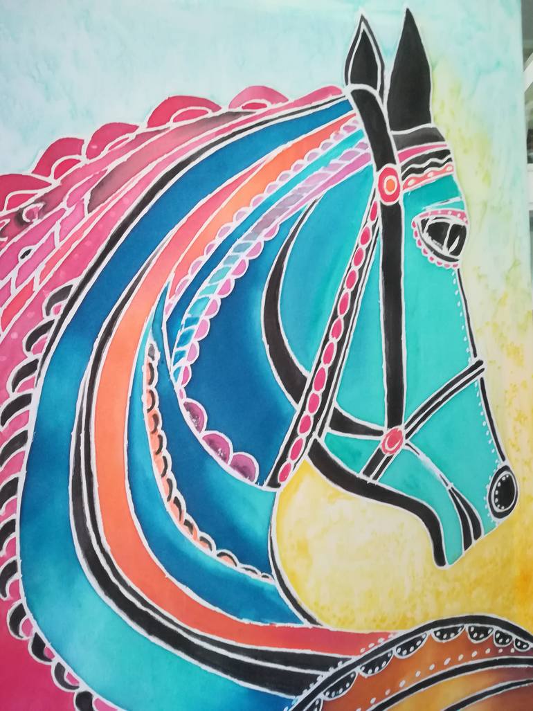 Original Figurative Horse Painting by Cinzia Belloni