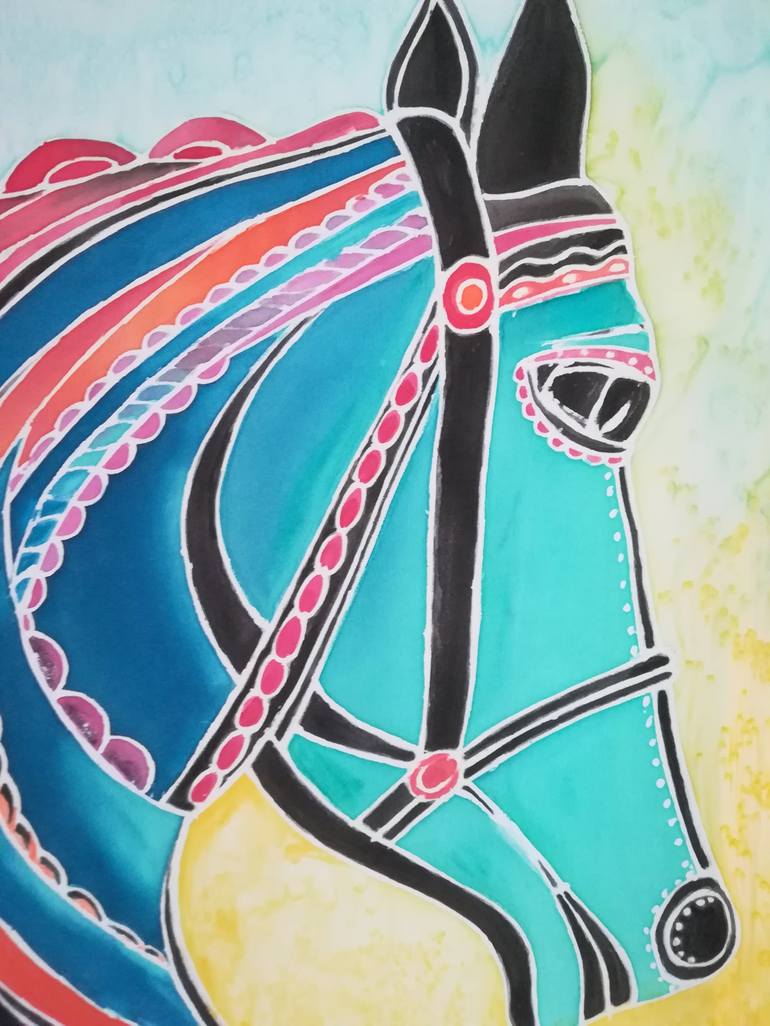 Original Figurative Horse Painting by Cinzia Belloni