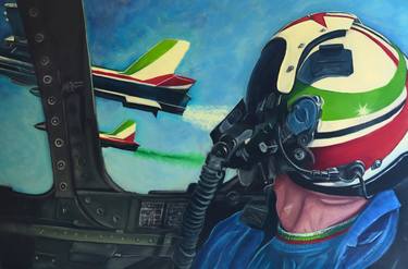 Original Realism Aeroplane Paintings by Annibale Pace