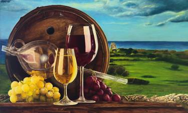 Wine, grapes, sea thumb