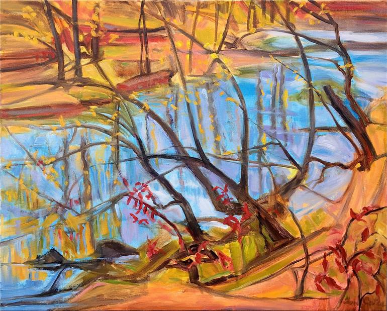 Print of Impressionism Landscape Paintings by Gwen Cates