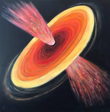 Original Impressionism Outer Space Paintings by Gwen Cates