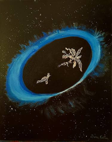Original Impressionism Outer Space Paintings by Gwen Cates