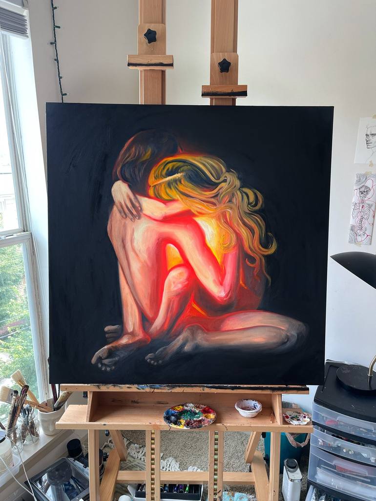 Original Figurative Erotic Painting by Elina Pai