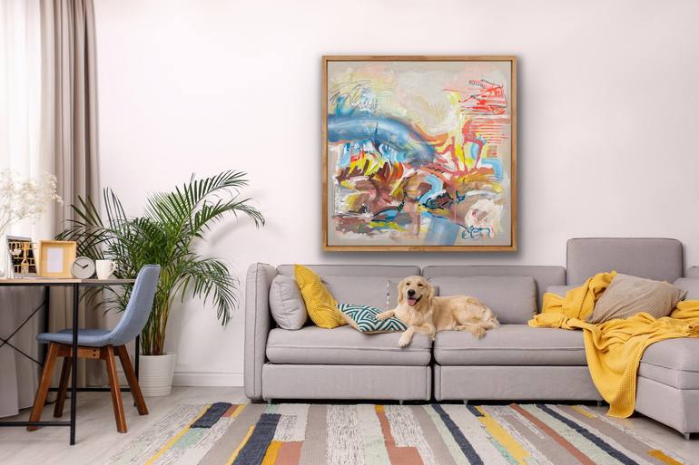 Original Abstract Expressionism Abstract Painting by Tania Lacaria