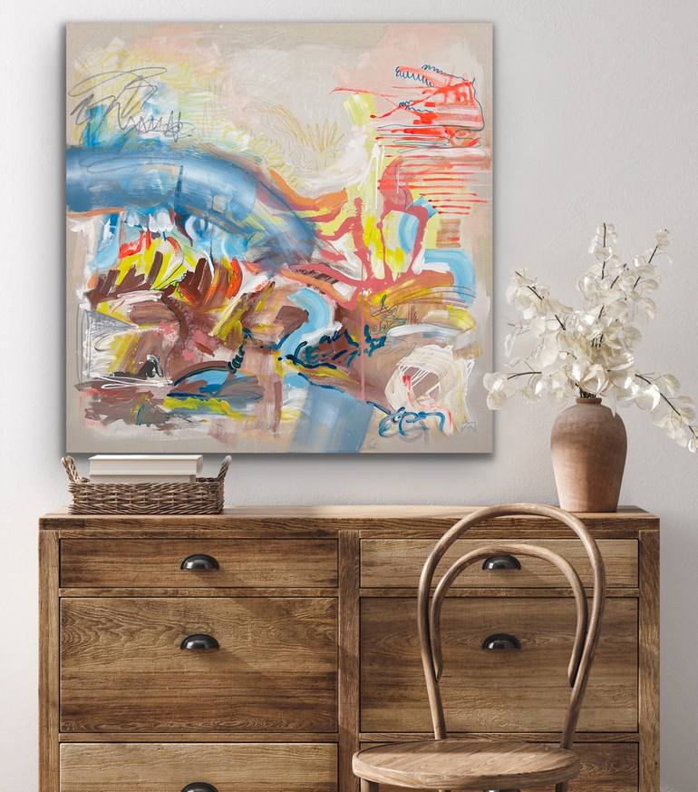 Original Abstract Expressionism Abstract Painting by Tania Lacaria