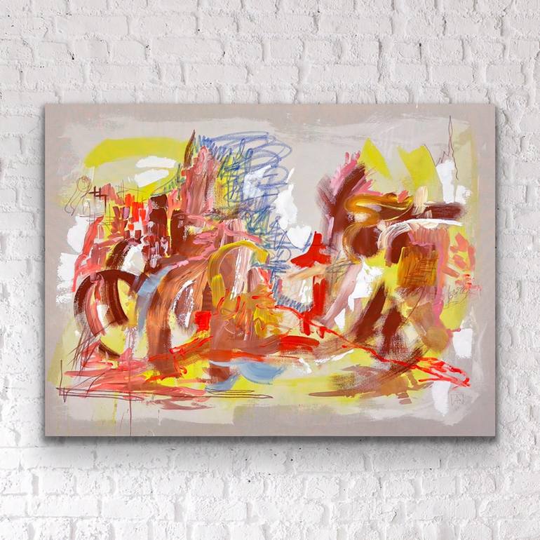 Original Abstract Expressionism Abstract Painting by Tania Lacaria