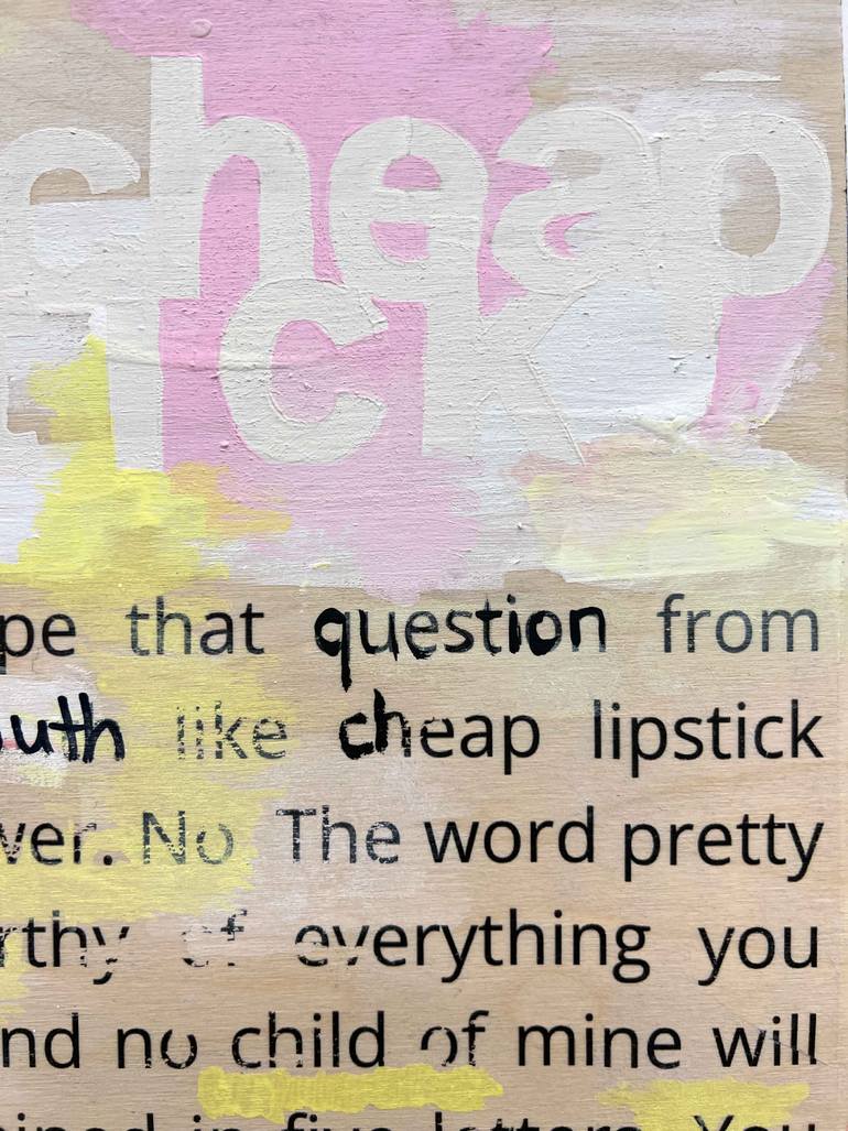 Original Abstract Typography Painting by Tania Lacaria
