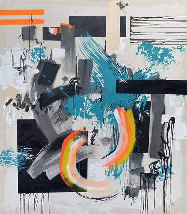 Original Abstract Expressionism Abstract Painting by Tania Lacaria