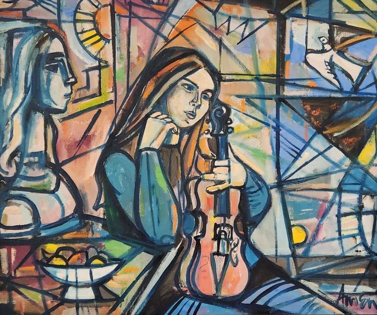 Original Contemporary Women Painting by La Galeria          Fine Art