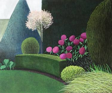 Original Illustration Garden Paintings by Olga Szczechowska