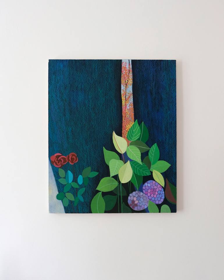 Original Realism Garden Painting by Olga Szczechowska