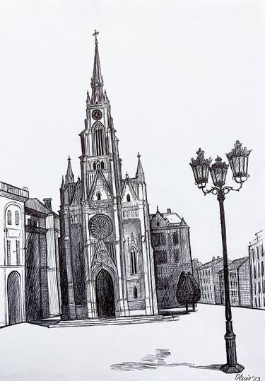 Print of Architecture Drawings by Olesia Tolstopiat