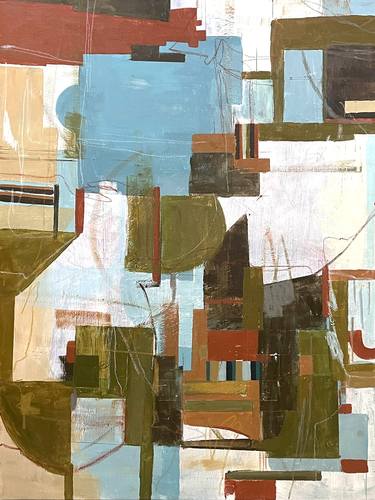 Original Cubism Abstract Paintings by Danae Androni