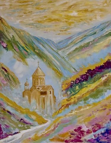 Original Abstract Architecture Paintings by Hovhannes Manukyan