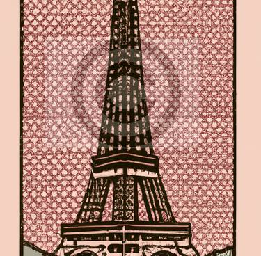 Ukiyo-e Eiffel Tower No. 2 thumb