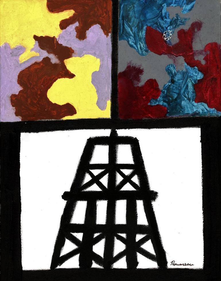 Original Abstract Architecture Paintings by Bryant Rousseau