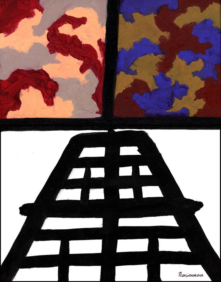 Original Abstract Architecture Paintings by Bryant Rousseau