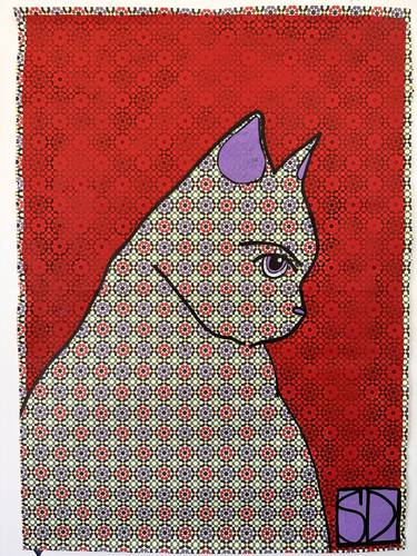 Le Chat (French Cat) works on paper series 3 thumb