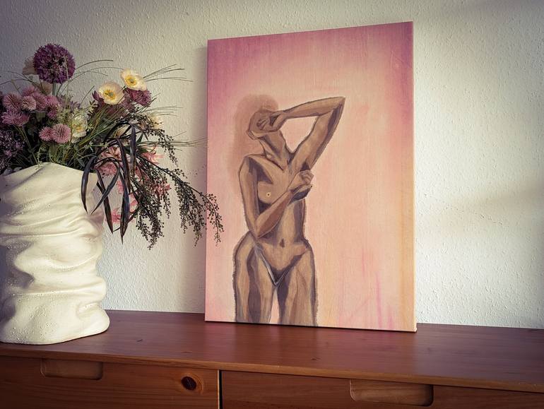 Original Figurative Nude Painting by Vanessa Onuk