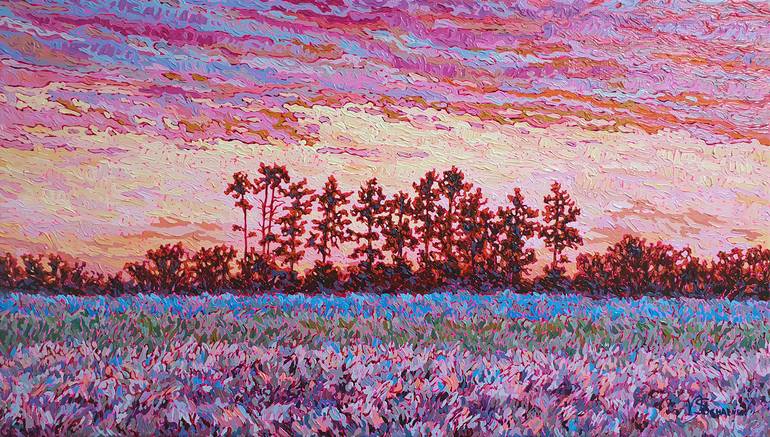 From Sunset to Sunrise Painting by Viktoria Schalnew | Saatchi Art