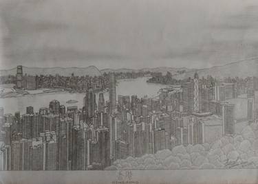 Original Realism Cities Drawings by Bimantara Hazza Harahap