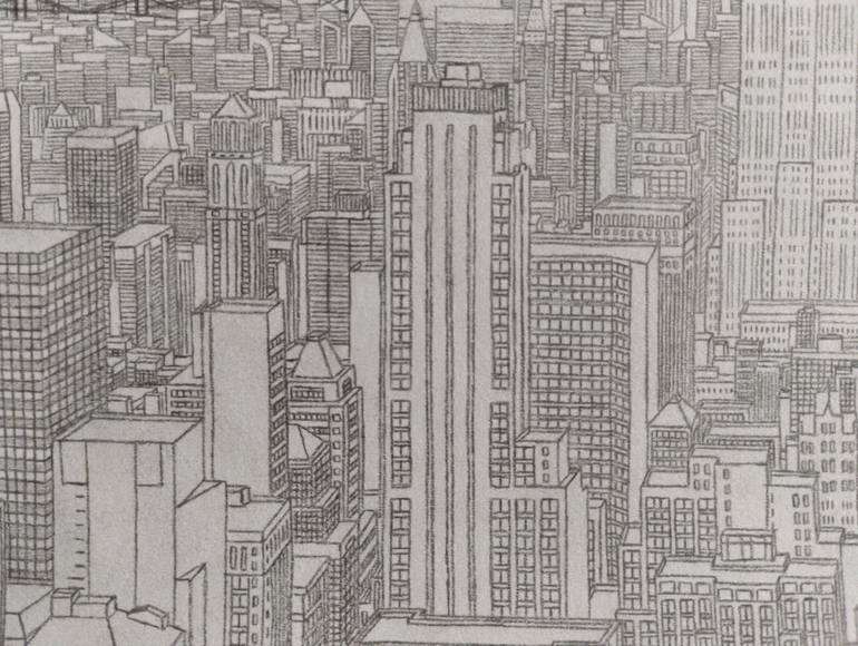 Original Realism Cities Drawing by Bimantara Hazza Harahap