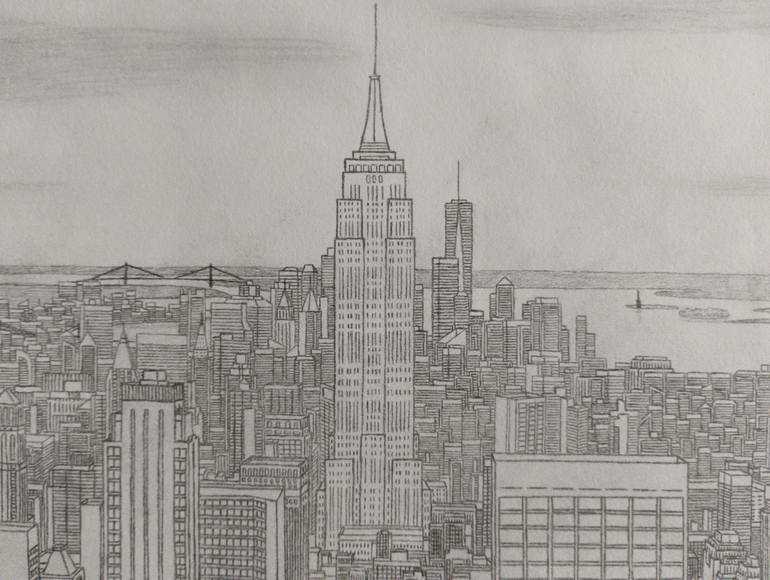 Original Realism Cities Drawing by Bimantara Hazza Harahap
