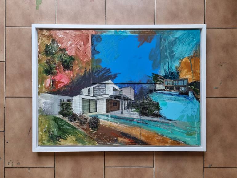 Original Abstract Expressionism Architecture Mixed Media by Massimo Garanzini