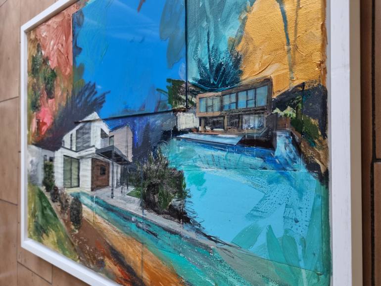 Original Abstract Expressionism Architecture Mixed Media by Massimo Garanzini