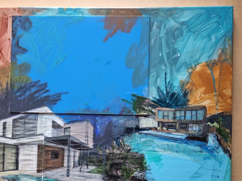 Original Abstract Expressionism Architecture Mixed Media by Massimo Garanzini