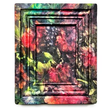 Original Abstract Floral Mixed Media by Ingrid Sanchez