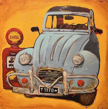 Original Automobile Painting by GONZALO ramon Rios