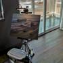 a'Day's paint kit, plein air thru a deck slider.