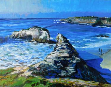 Print of Fine Art Seascape Paintings by Lane aDay Art