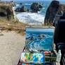 Plein air, on-site, Gleason Beach, Sonom, CA