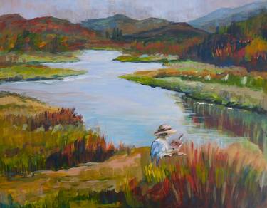 Original Impressionism Landscape Paintings by Lane aDay Art