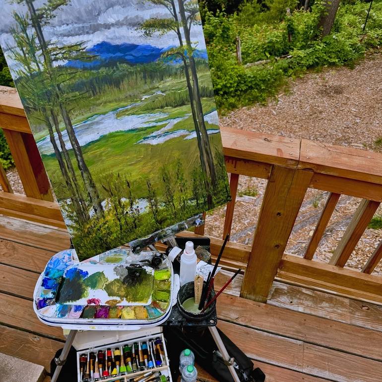 Original Impressionism Landscape Painting by Lane Aday Art