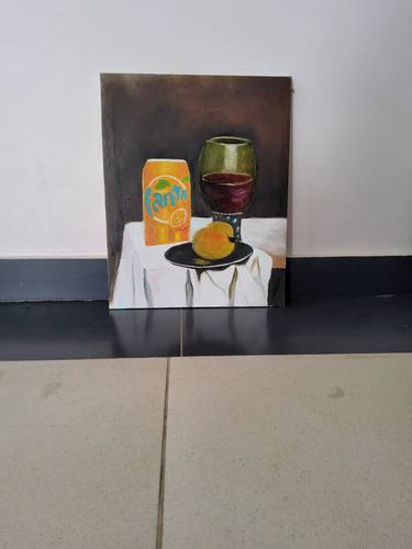 Original Abstract Expressionism Food & Drink Painting by Hany Alzeid