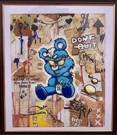 Original Contemporary Graffiti Mixed Media by Wisdom Edem