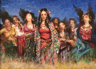 Original Fine Art People Paintings by Vagharshak Abrahamyan