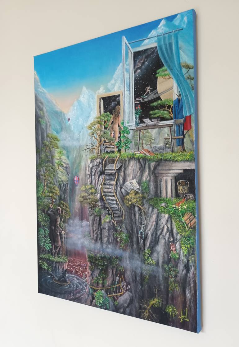 Original Surrealism Fantasy Painting by Larisa Leontjeva