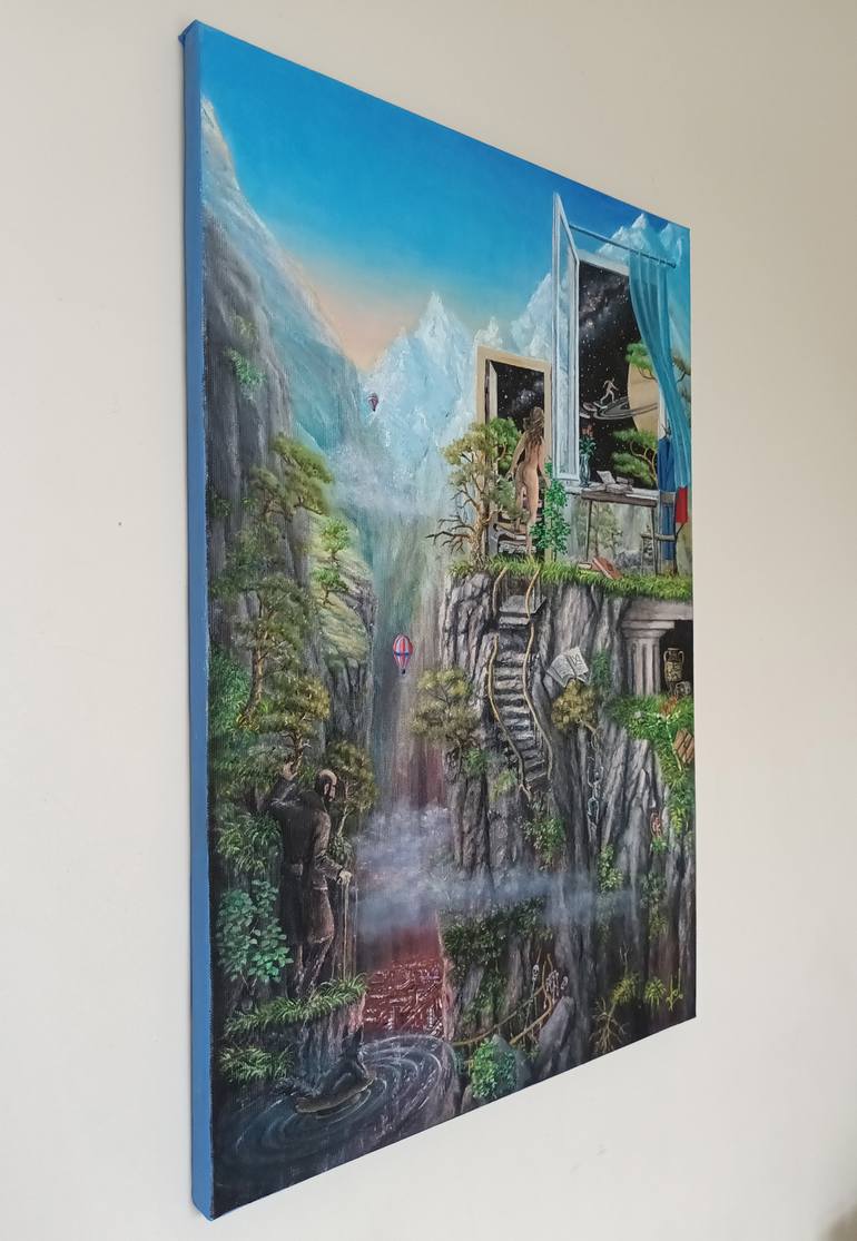 Original Surrealism Fantasy Painting by Larisa Leontjeva